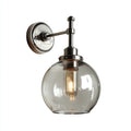 Applique da parete in metallo e vetro 20x24x32 cm - cromo - stile moderno - illuminazione decorativa per interni