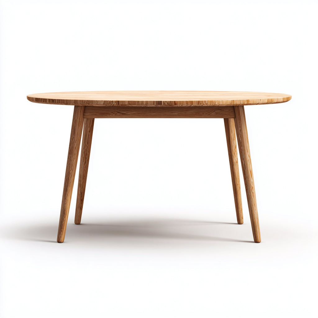 Tavolo da pranzo ovale in legno massello 160x90x75 cm - colore legno naturale - adatto per ristorante - design nordico