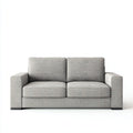Divano lineare imbottito in tessuto 170x90x80 cm - grigio medio - design moderno per soggiorno