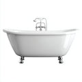 Vasca da bagno freestanding in ceramica 172x74x71 cm - bianco - stile classico per bagno