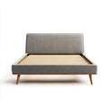 Letto matrimoniale imbottito in tessuto 200x180x100 cm - grigio - per camera da letto - design moderno