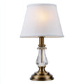 Lampada da tavolo in vetro e metallo 20x20x38 cm - bianco - oro - design classico per illuminazione interna