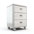 Armadio per ufficio in metallo 40x50x65 cm - bianco - design moderno con ruote