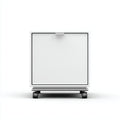 Armadio per ufficio in metallo 60x45x55 cm - bianco - design moderno con ruote