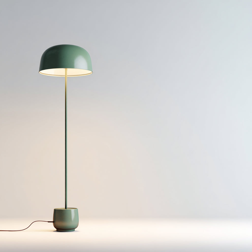 Lampada da terra in metallo 30x30x155 cm - verde - per soggiorno e camera - design moderno