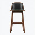 Sgabello da bar rivestimento in pelle sintetica 47x44x78 cm - nero - marrone - design moderno per ristorante