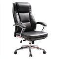 Sedia da ufficio imbottita in similpelle 67x64x115 cm - nero - design moderno confortevole stile business per ufficio e studio