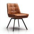 Sedia da ufficio imbottita in pelle sintetica 58x60x85 cm - marrone - design moderno per ufficio