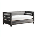 Divano letto imbottito in velluto 190x90x85 cm - grigio - adatto alla camera da letto - design moderno
