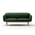 Divano lineare imbottito in tessuto 155x88x80 cm - verde scuro - design moderno per soggiorno