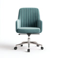 Sedia da ufficio imbottita in velluto 60x62x92 cm - verde petrolio - design moderno regolabile per ufficio