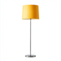 Lampada da terra in metallo e tessuto 30x30x160 cm - giallo - cromo - per soggiorno e camera - design moderno