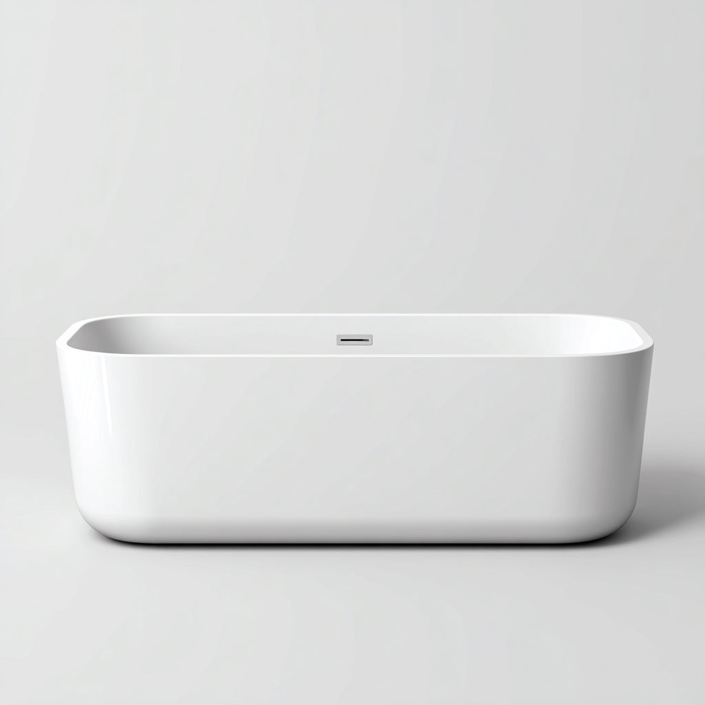 Vasca da bagno freestanding acrilico 170x75x58 cm - bianco - design moderno per bagno