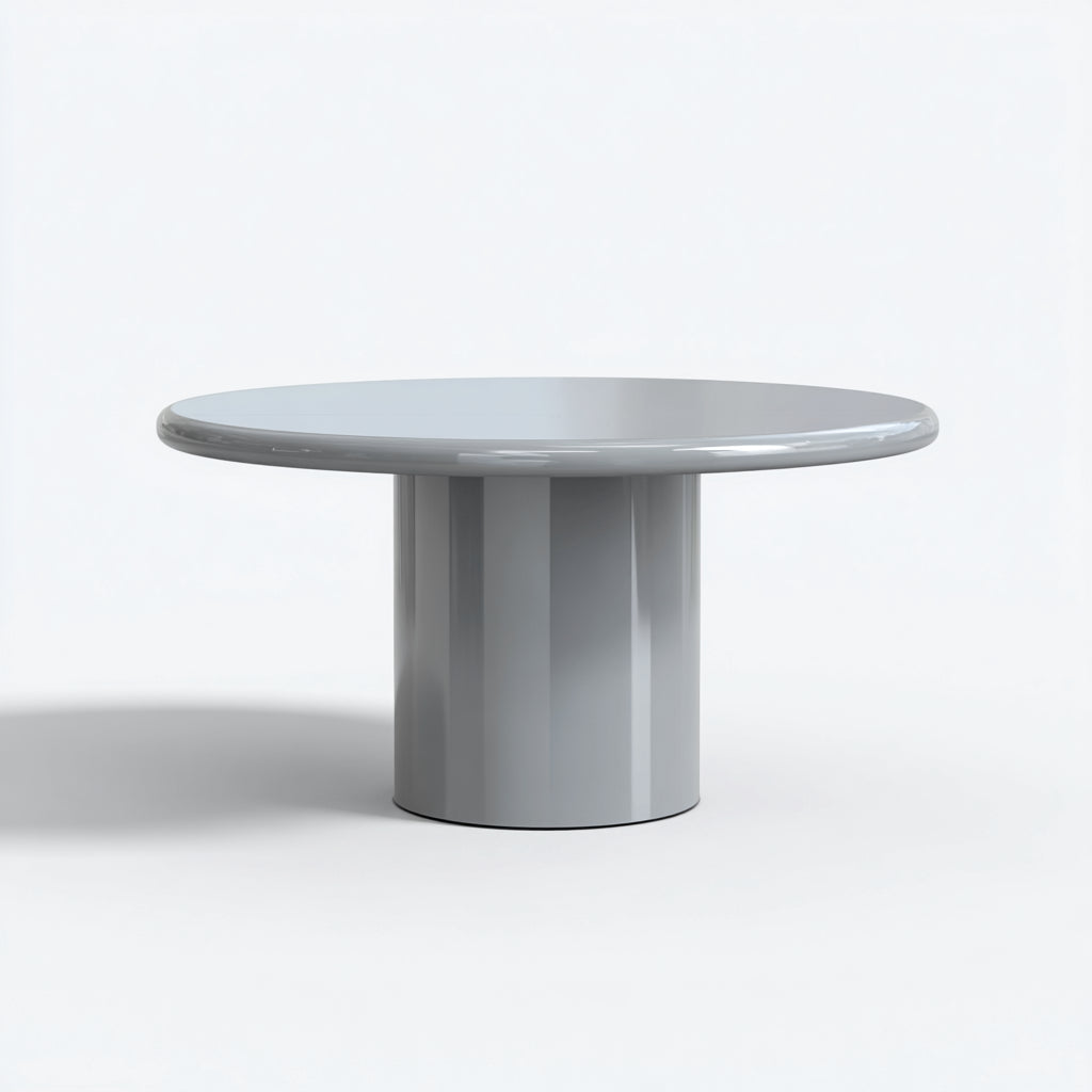 Tavolo da pranzo rotondo in plastica 100x100x75 cm - colore grigio - adatto per ristorante - design moderno