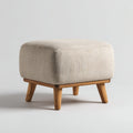 Pouf in tessuto 45x40x45 cm - beige - design moderno per soggiorno